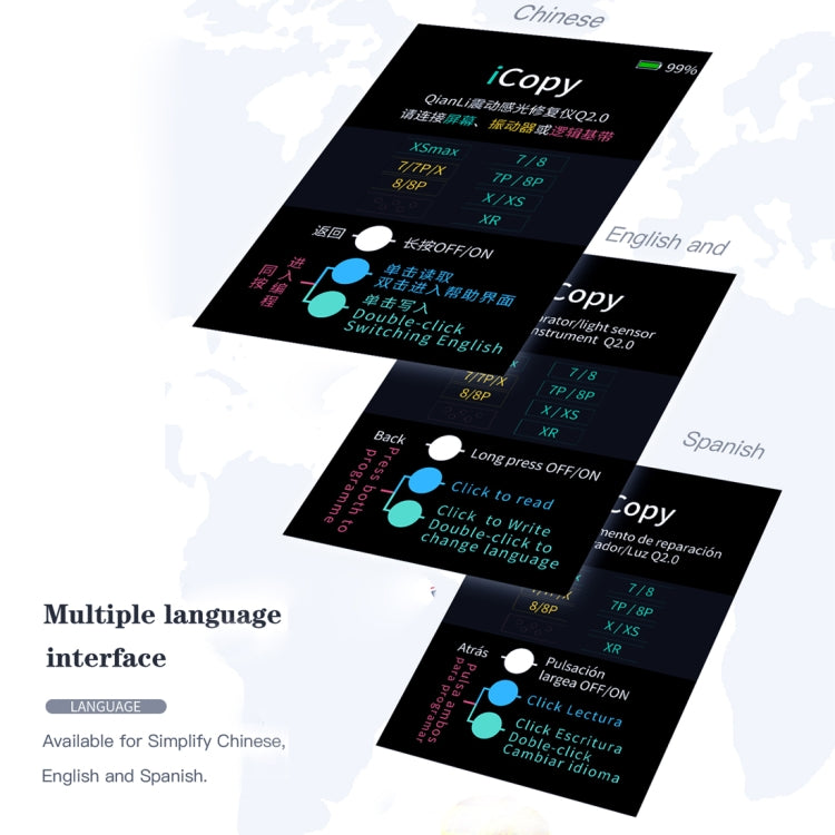 Qianli iCopy Plus 3 in 1 LCD Screen Original Color Repair Programmer For iPhone, 3 in 1 For iPhone 6-12 Series