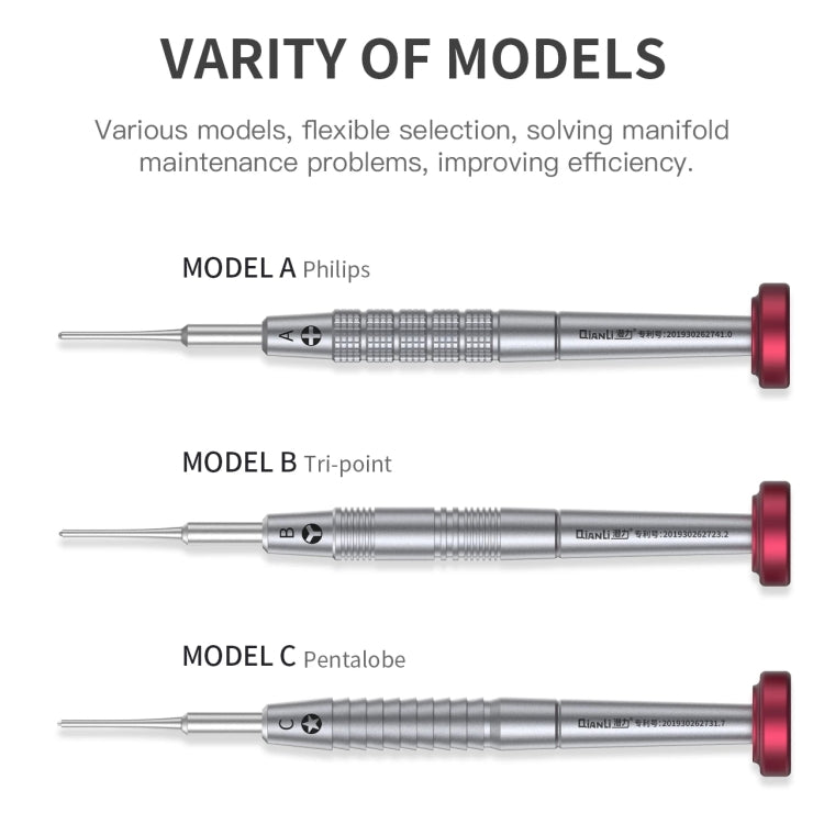 Qianli iFlying 3D Aluminum Handle Anti-slip Screwdriver, Pentalobe, Philips, Tri-point, Pentalobe