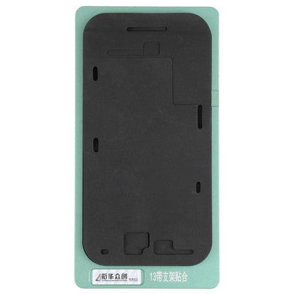 Pantalla LCD con marco y bisel, alfombrilla de posicionamiento, molde fijo para iPhone 13