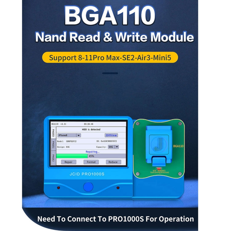 JC BGA110 Nand Module For iPhone 8 ~ 11 Pro Max, JC BGA110