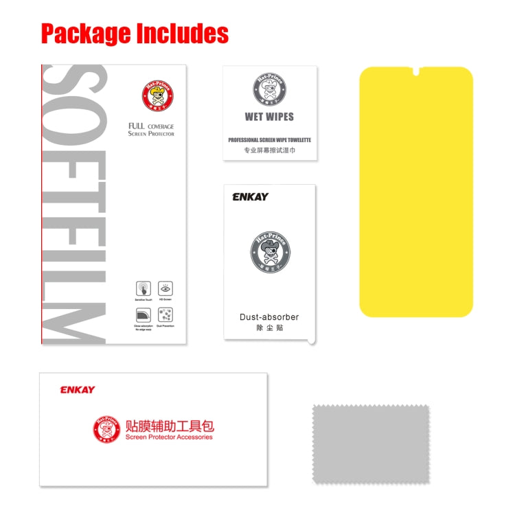 ENKAY Hat-Prince 0.1mm 3D Full Screen Protector Explosion-proof Hydrogel Film for Samsung Galaxy A30 / A50