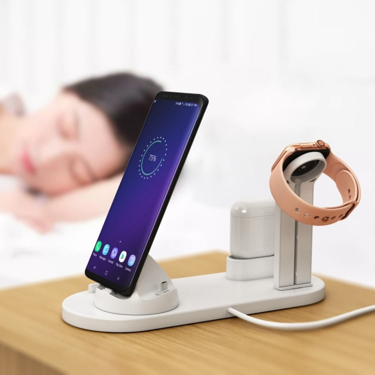 HQ-UD15 Rotatable Wireless Charging Base with Stand for Phones / iWatches / AirPods (Silver), Silver (with wireless charging), without Wireless Charging White, without Wireless Charging Black, White (with wireless charging)                             ...