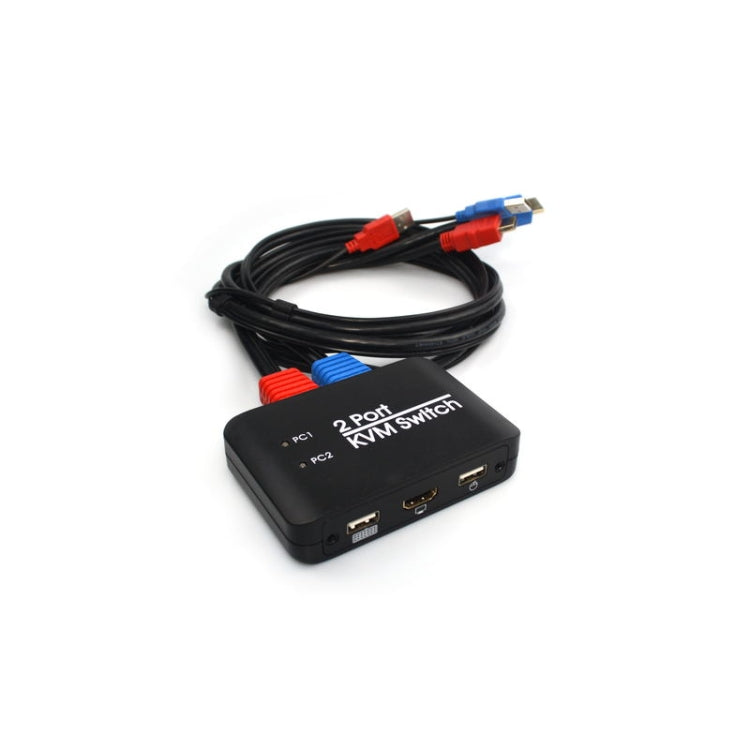 Conmutador KVM de 2 puertos USB 2.0 + HDMI