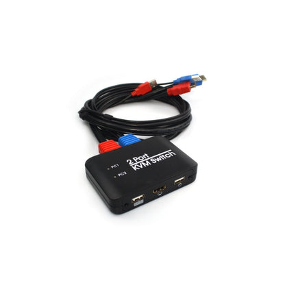 Conmutador KVM de 2 puertos USB 2.0 + HDMI