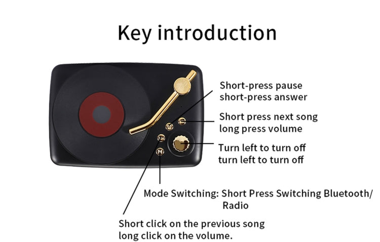 Altavoz Bluetooth estilo retro, antena FM de alta sensibilidad integrada, para viajes largos, T12 (marrón)