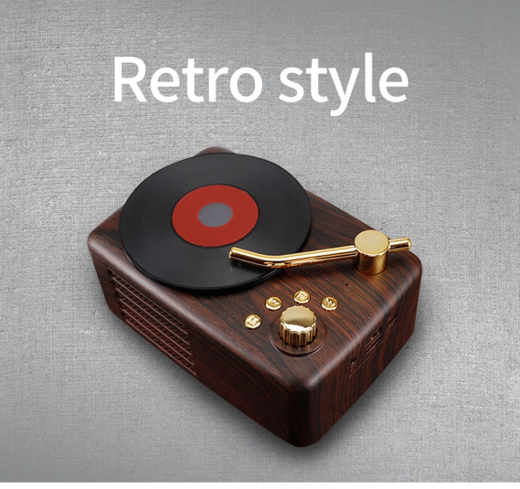 Altavoz Bluetooth estilo retro, antena FM de alta sensibilidad integrada, para viajes largos, T12 (marrón)