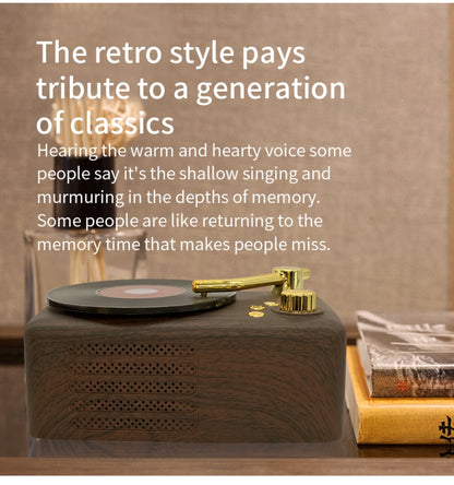 Altavoz Bluetooth estilo retro, antena FM de alta sensibilidad integrada, para viajes largos, T12 (marrón)