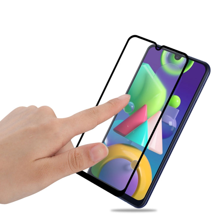 For Samsung Galaxy M21/M31 mocolo 0.33mm 9H 3D Full Glue Curved Full Screen Tempered Glass Film, For Galaxy M21