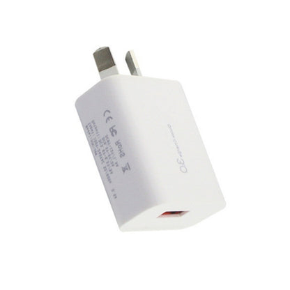 QC 3.0 18W 3A Single USB Interface Charger, AU Plug