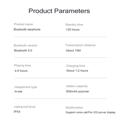 T&G TG905 TWS Bluetooth Earphone Wireless Sport Headphone 5D Stereo Headsets with LED Display & Charging Box