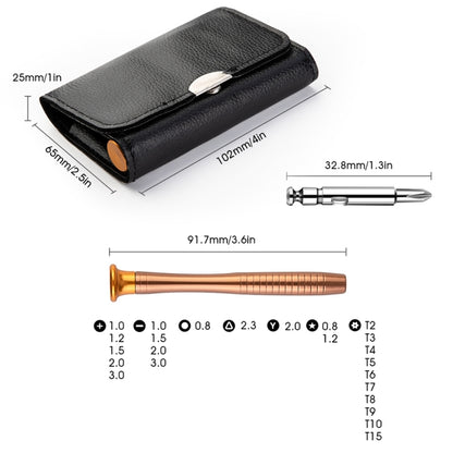 Magnetic suction 27 in 1 portable wallet type screw driver set mobile phone tablet maintenance tool, 27 in 1