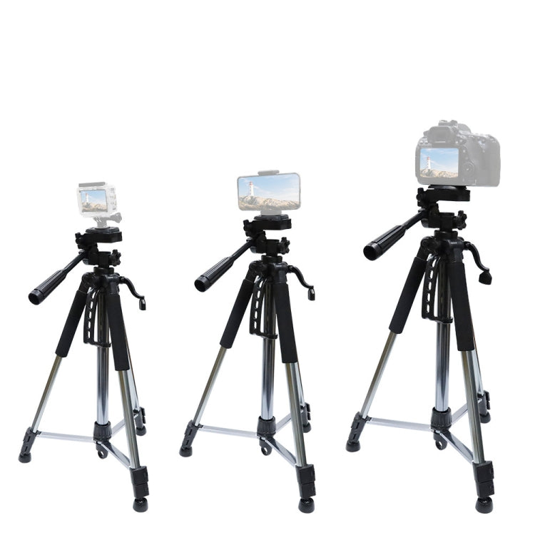 L-1200 Camera Tripod Live Broadcast Bracket For Mobile Phones, Cameras, Projectors 55-148CM Universal Adjustable Tripod (Silver), L-1200