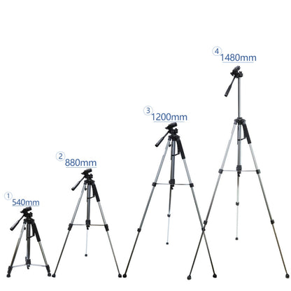 L-1200 Camera Tripod Live Broadcast Bracket For Mobile Phones, Cameras, Projectors 55-148CM Universal Adjustable Tripod (Silver), L-1200