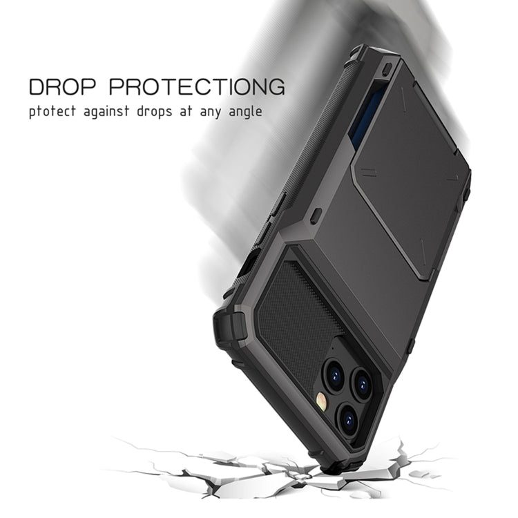 For iPhone 12 Pro / 12 Max Scratch-Resistant Shockproof Heavy Duty Rugged Armor Protective Case with Card Solt, For iPhone 12 / 12 Pro