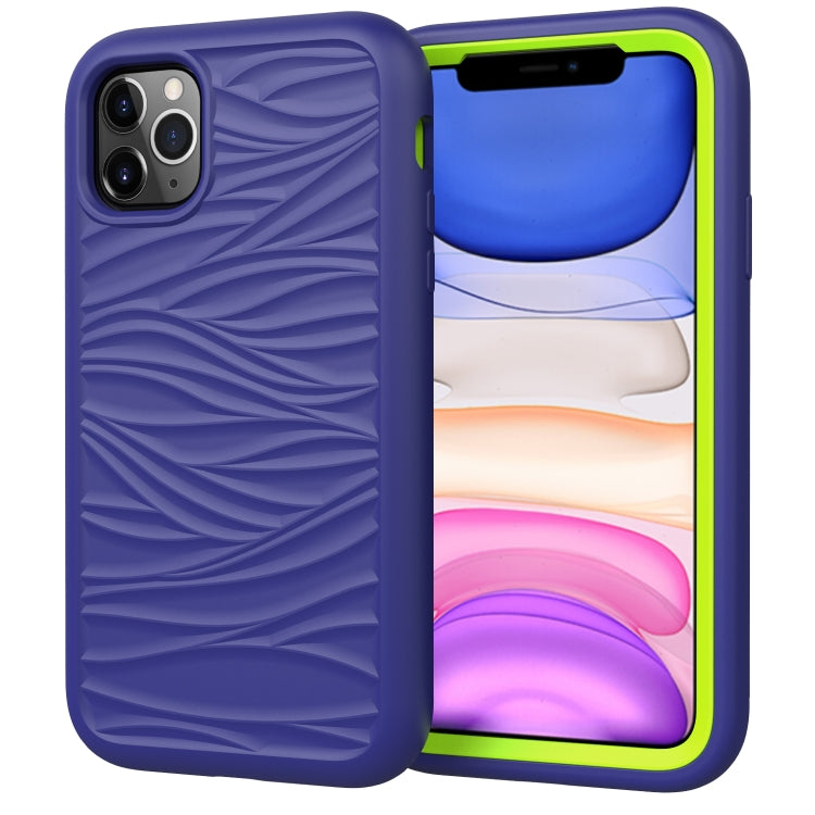 For iPhone 11 Wave Pattern 3 in 1 Silicone+PC Shockproof Protective Case, For iPhone 11