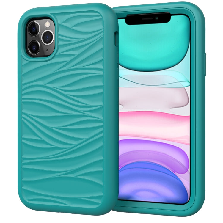For iPhone 11 Wave Pattern 3 in 1 Silicone+PC Shockproof Protective Case, For iPhone 11