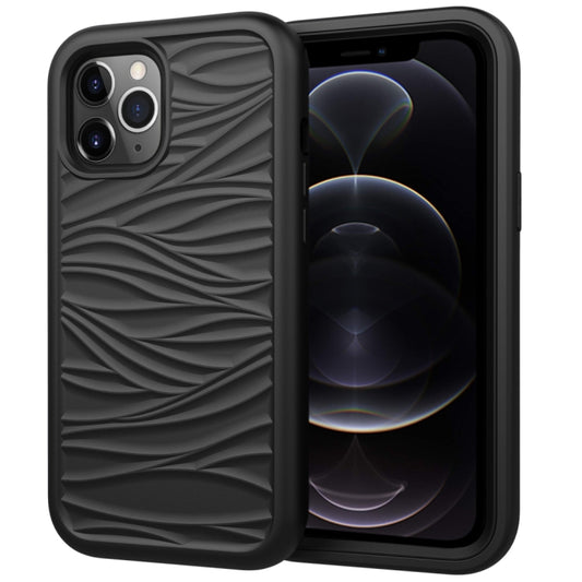 For iPhone 12 Pro / 12 Max Wave Pattern 3 in 1 Silicone+PC Shockproof Protective Case, For iPhone 12 / 12 Pro