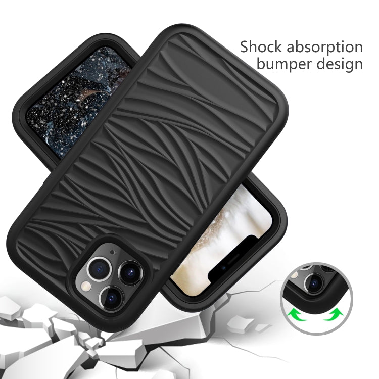 For iPhone 12 Pro / 12 Max Wave Pattern 3 in 1 Silicone+PC Shockproof Protective Case, For iPhone 12 / 12 Pro