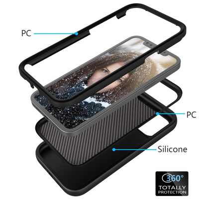 For iPhone 12 Pro / 12 Max Wave Pattern 3 in 1 Silicone+PC Shockproof Protective Case, For iPhone 12 / 12 Pro