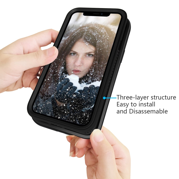 For iPhone 12 Pro / 12 Max Wave Pattern 3 in 1 Silicone+PC Shockproof Protective Case, For iPhone 12 / 12 Pro