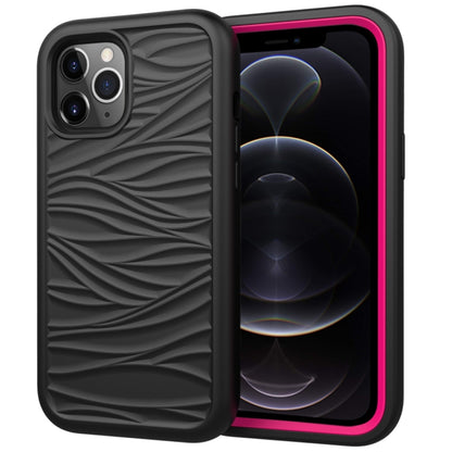 For iPhone 12 Pro / 12 Max Wave Pattern 3 in 1 Silicone+PC Shockproof Protective Case, For iPhone 12 / 12 Pro