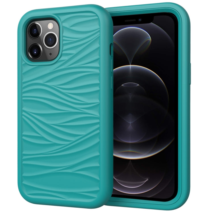 For iPhone 12 Pro / 12 Max Wave Pattern 3 in 1 Silicone+PC Shockproof Protective Case, For iPhone 12 / 12 Pro