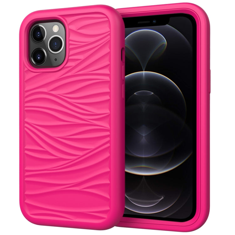 For iPhone 12 Pro / 12 Max Wave Pattern 3 in 1 Silicone+PC Shockproof Protective Case, For iPhone 12 / 12 Pro