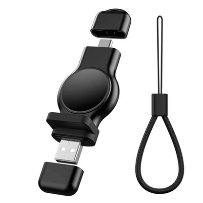 Cargador inalámbrico rápido magnético A05 2 en 1 tipo C/USB-C a USB-A para Apple Watch