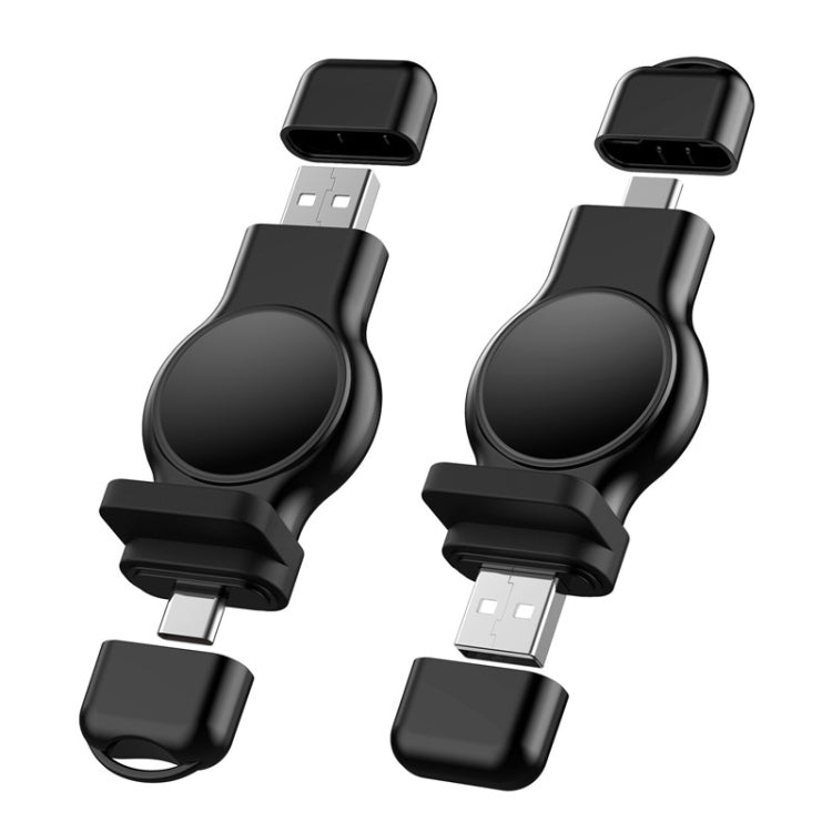 Cargador inalámbrico rápido magnético A05 2 en 1 tipo C/USB-C a USB-A para Apple Watch