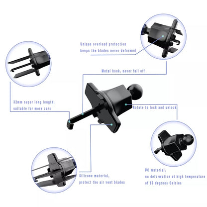 A190+X158 Car Phone Holder Air Vent Mini Hook Mount Phone Holder, A190+X158