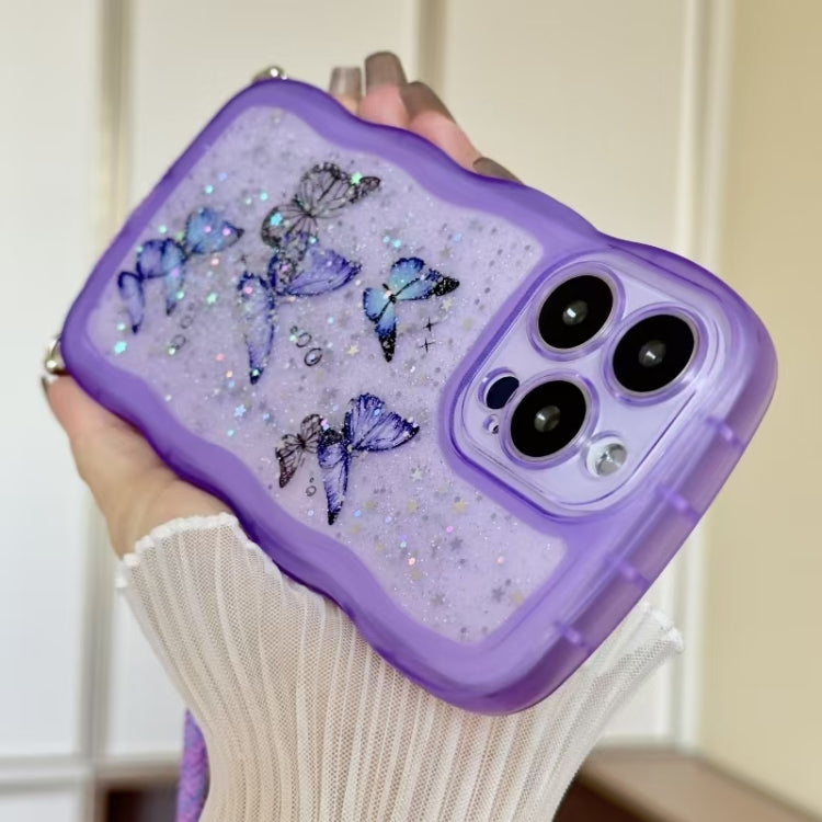 Crossbody Wave Edge Butterfly TPU Phone Case, For iPhone 11
