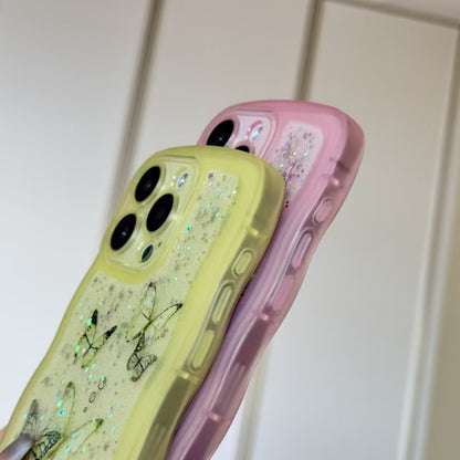 Crossbody Wave Edge Butterfly TPU Phone Case, For iPhone 11