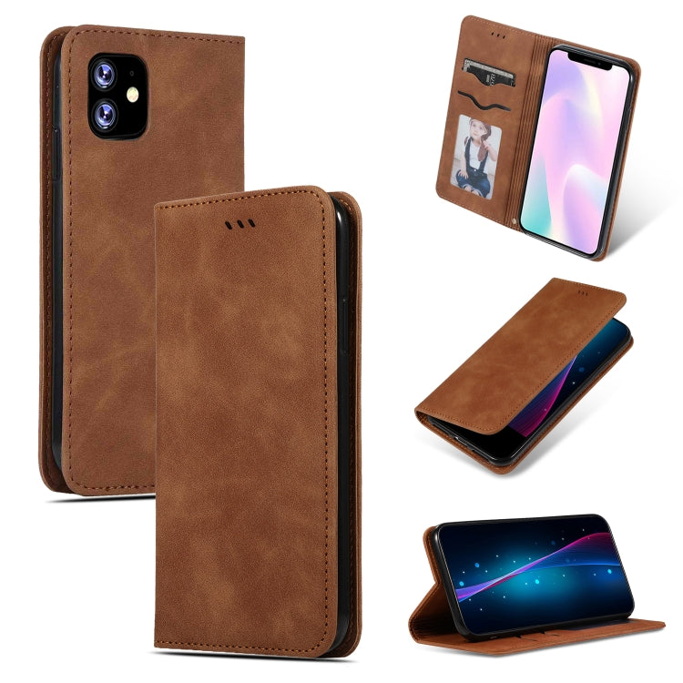 Retro Skin Feel Business Magnetic Horizontal Flip Leather Case for iPhone XIR 2019, For iPhone 11