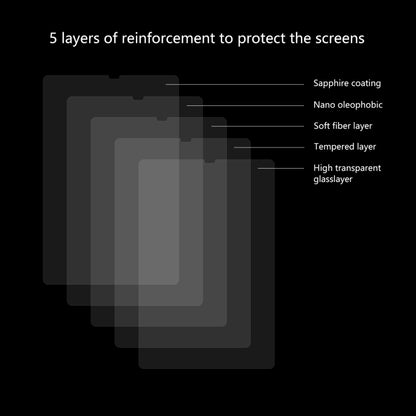 Película de vidro temperado ENKAY Hat-Prince 0,33 mm, dureza superficial 9H, 2.5D, à prova de explosão, para Galaxy Tab S6.