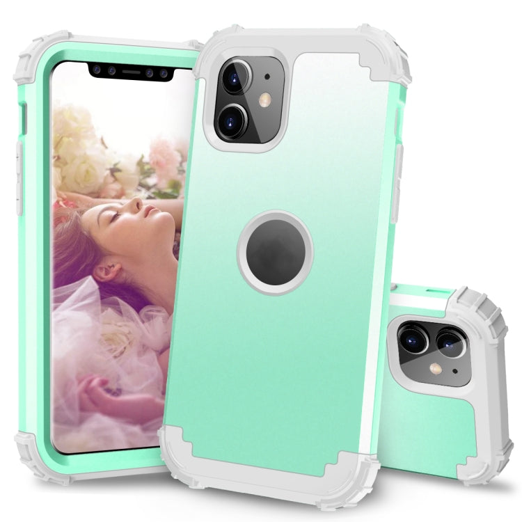 For iPhone 11  PC+ Silicone Three-piece Anti-drop Mobile Phone Protection Bback Cover, For iPhone 11