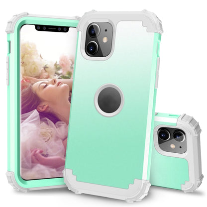 For iPhone 11  PC+ Silicone Three-piece Anti-drop Mobile Phone Protection Bback Cover, For iPhone 11