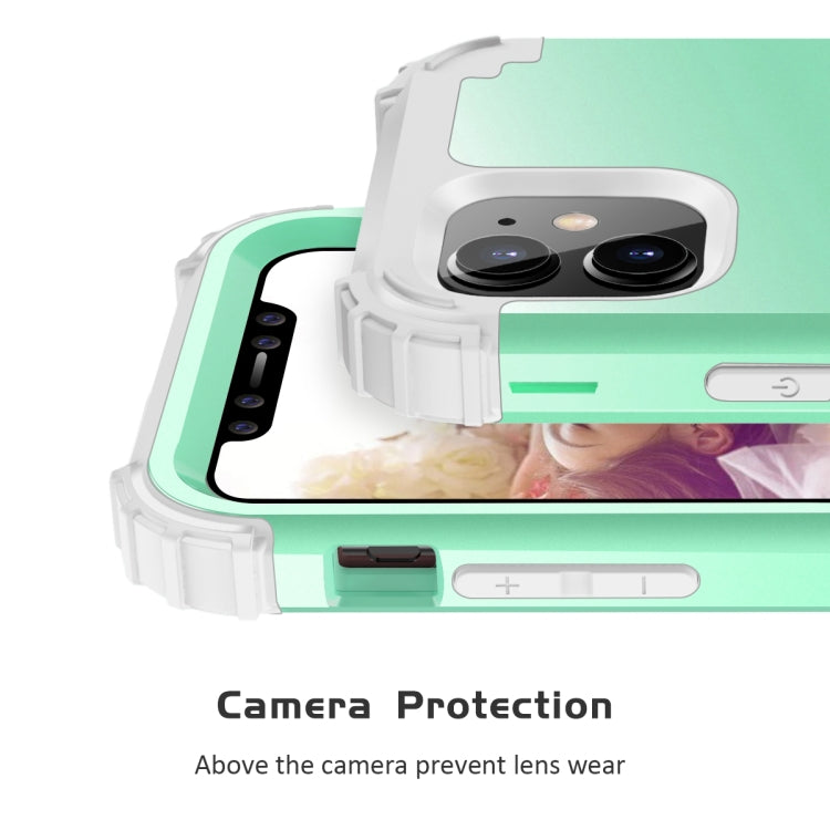 For iPhone 11  PC+ Silicone Three-piece Anti-drop Mobile Phone Protection Bback Cover, For iPhone 11