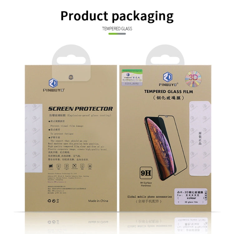 PINWUYO 9H 3D Curved Tempered Glass Film, For iPhone 11 Pro, For iPhone 11 Pro Max, For iPhone 11
