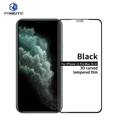 PINWUYO 9H 3D Curved Tempered Glass Film, For iPhone 11 Pro, For iPhone 11 Pro Max, For iPhone 11