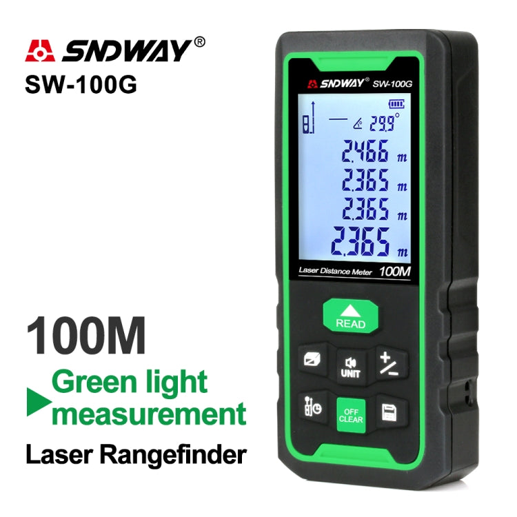 SNDWAY SW-100G Green lLght Digital Laser Tape Sensor Range Finder