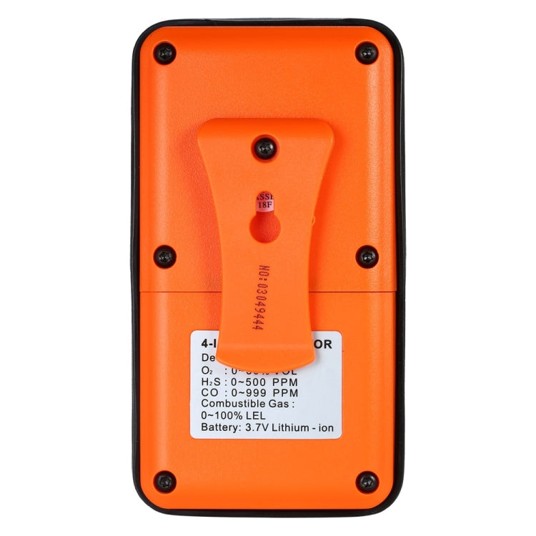 SMART SENSOR ST8900 4 in 1 Toxic Gas CO Carbon Monoxide Detector Hydrogen Sulfide H2S Oxygen Combustible Gas Test LCD Display Monitor, Sound Light Vibration Alarm