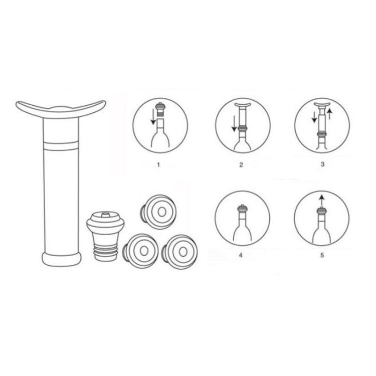 Tapón de vino de acero inoxidable Tapón de champán Bomba de vacío para vino tinto, Tapón de vino de acero inoxidable