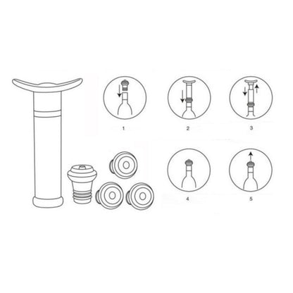 Tapón de vino de acero inoxidable Tapón de champán Bomba de vacío para vino tinto, Tapón de vino de acero inoxidable