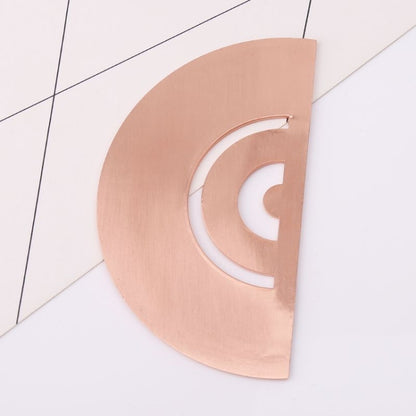 Regla transportadora, herramienta de medición de dibujo, regla de ángulo de metal para estudiantes, papelería, regla de ángulo de metal