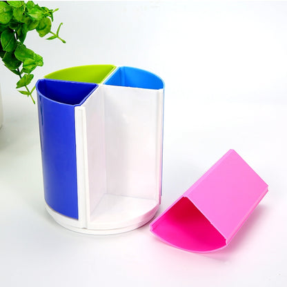 Multifunctional Colorful Detachable Rotary Stationery Office Round Pen Holder, Round Pen Holder