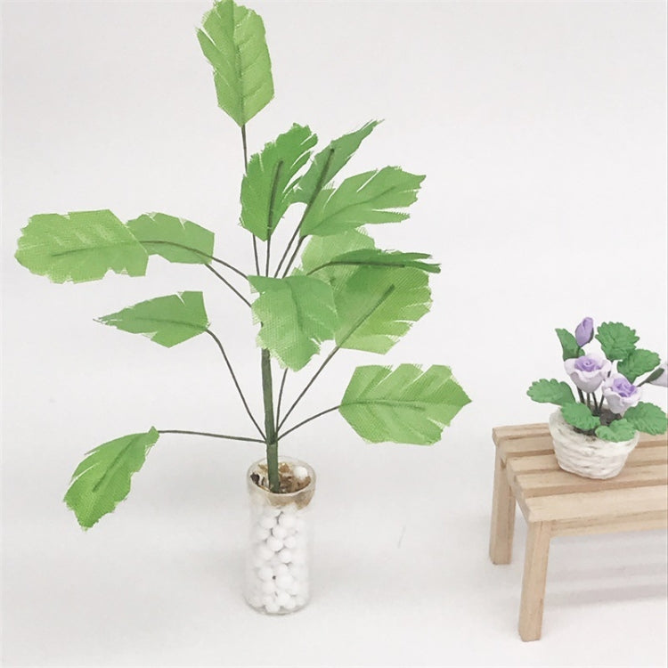 3 PCS 1:12 Mini Doll House Dollhouse Plant Model Foreign Toy Vase Banana Green Tree, 3 PCS Banana Green Tree