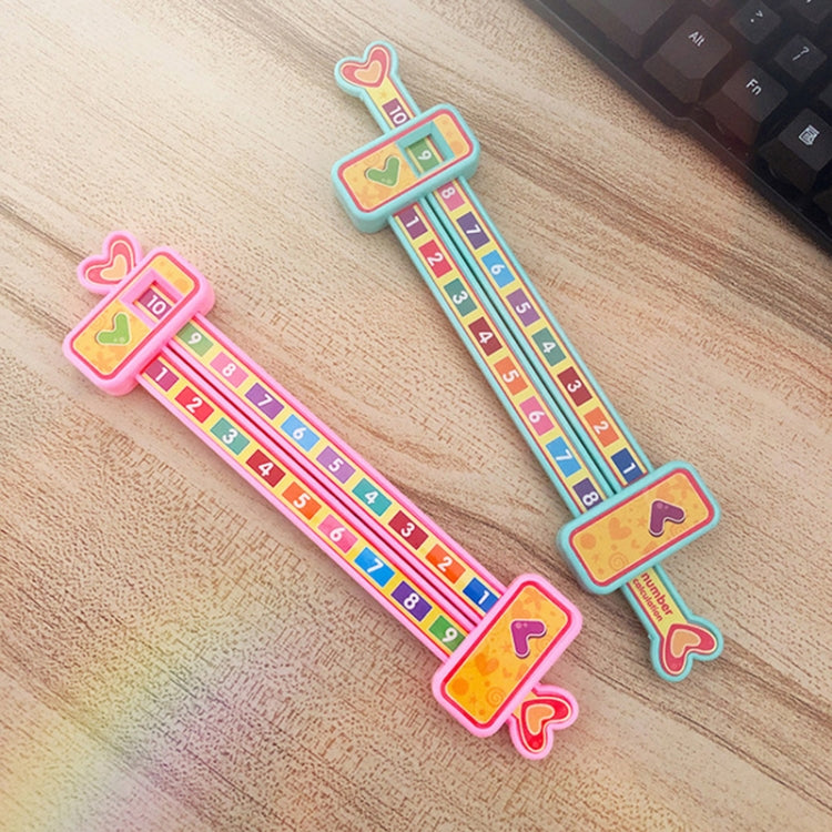 5 PCS Children Mathematical Addition Auxiliary Rule Early Education Puzzle Stationery, Random Color Delivery, Random Color Delivery