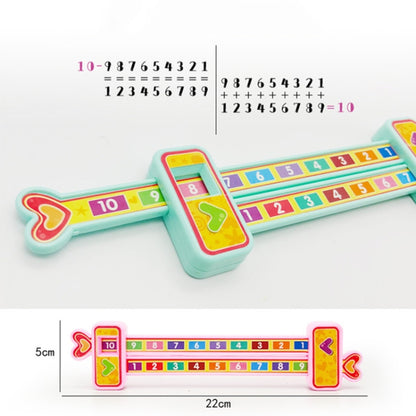 5 PCS Children Mathematical Addition Auxiliary Rule Early Education Puzzle Stationery, Random Color Delivery, Random Color Delivery