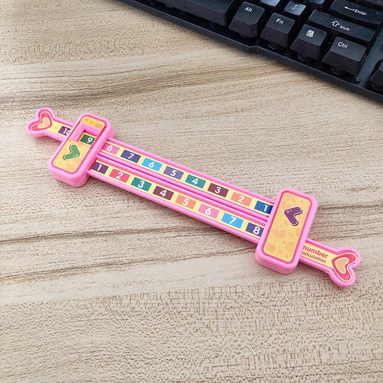 5 PCS Children Mathematical Addition Auxiliary Rule Early Education Puzzle Stationery, Random Color Delivery, Random Color Delivery