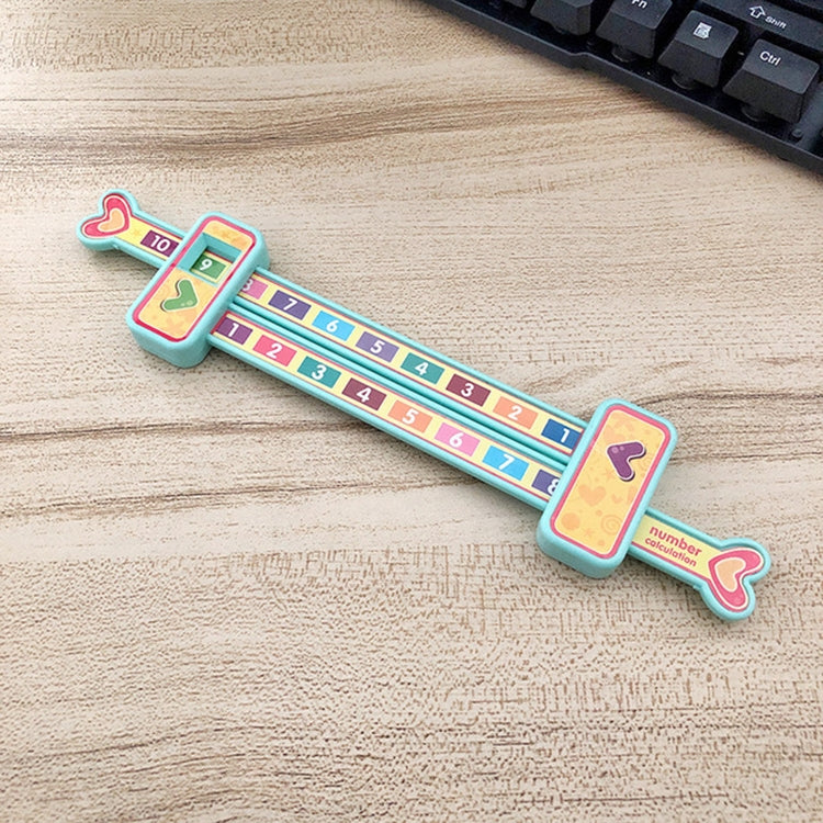 5 PCS Children Mathematical Addition Auxiliary Rule Early Education Puzzle Stationery, Random Color Delivery, Random Color Delivery